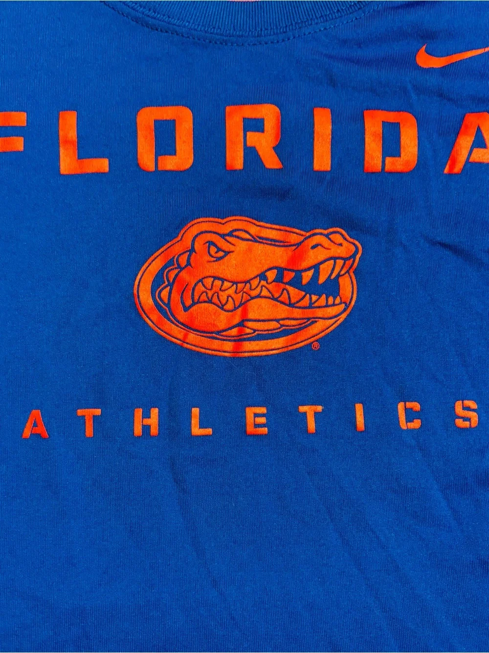 Boys Nike Florida Gators Athletic Long Sleeve Royal Blue & Orange Size 4
